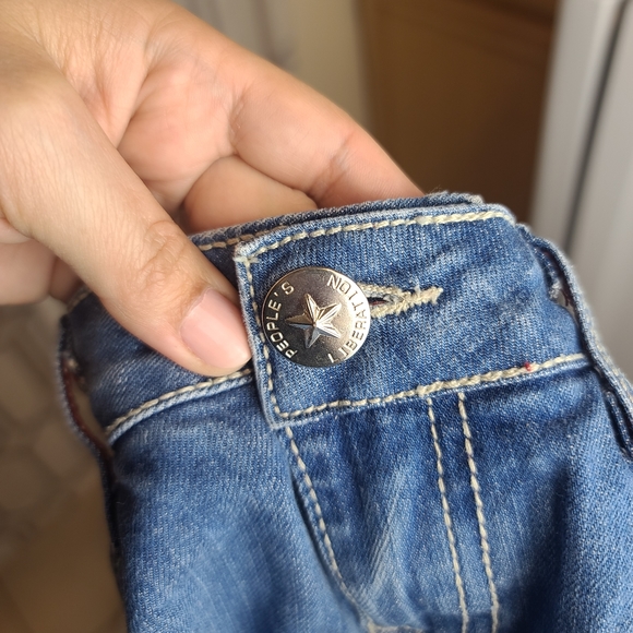 people's liberation women's stretch denim shorts size 26 blue - Picture 7 of 12